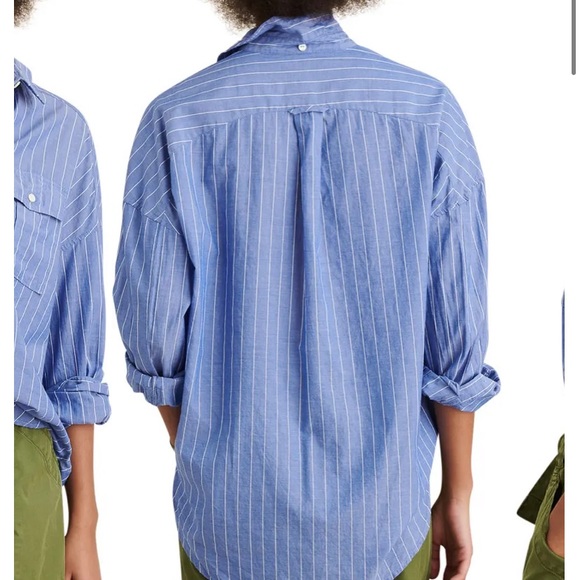 Alex Mill Stripe Oversize Popover Shirt - Picture 2 of 7